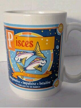 Zodiac Pisces Mug - The Fish - Astrological Sign Coffee Cup Personality Gift